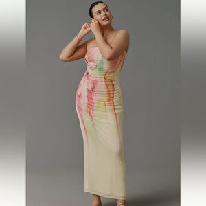 🌟NWT AFRM Strapless Mesh Midi Dress